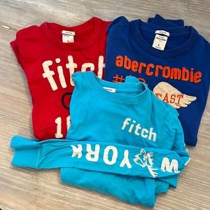 Abercrombie Boys Long Sleeve Shirts. Size Large